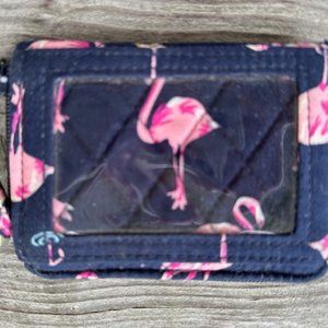 Vera Bradley Navy/Pink Flamingo Mini-Wallet